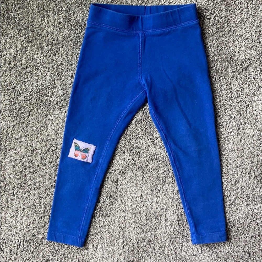 3T blue leggings with butterflies